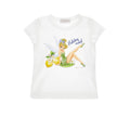 T-shirt bambina Monnalisa bianca in jersey di cotone | ViaMonte Shop