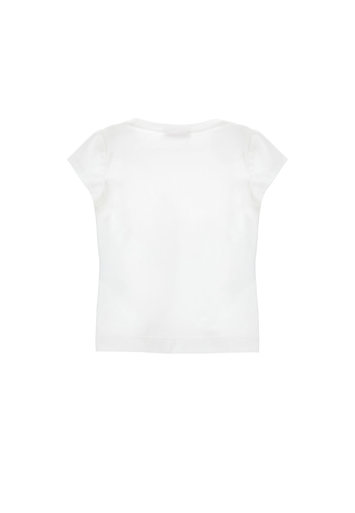 T-shirt bambina Monnalisa bianca in jersey di cotone | ViaMonte Shop
