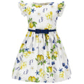 Vestito bambina Monnalisa bianco in popeline di cotone | ViaMonte Shop