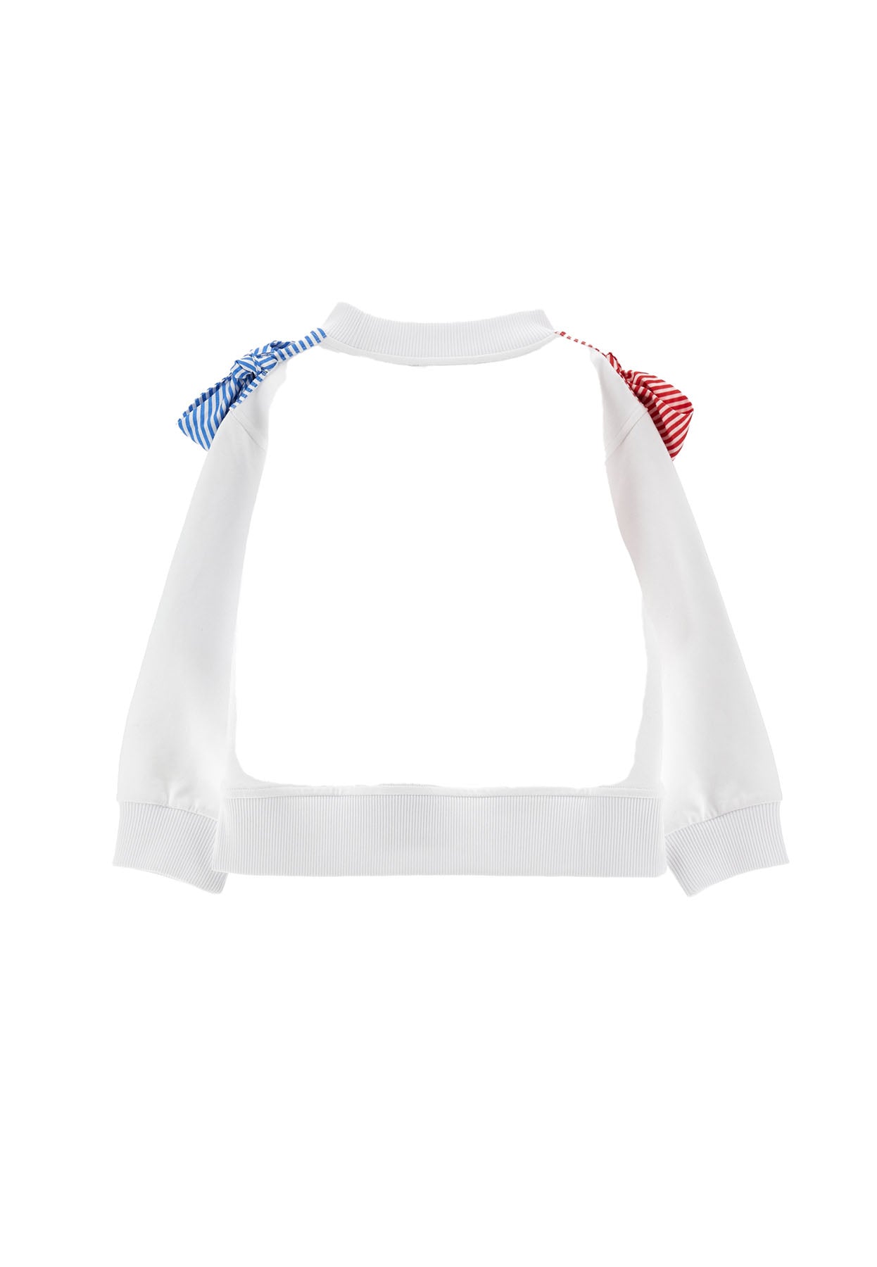 Felpa bambina Monnalisa bianca in cotone | ViaMonte Shop