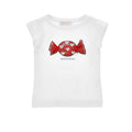 T-shirt bambina Monnalisa bianca in jersey di cotone