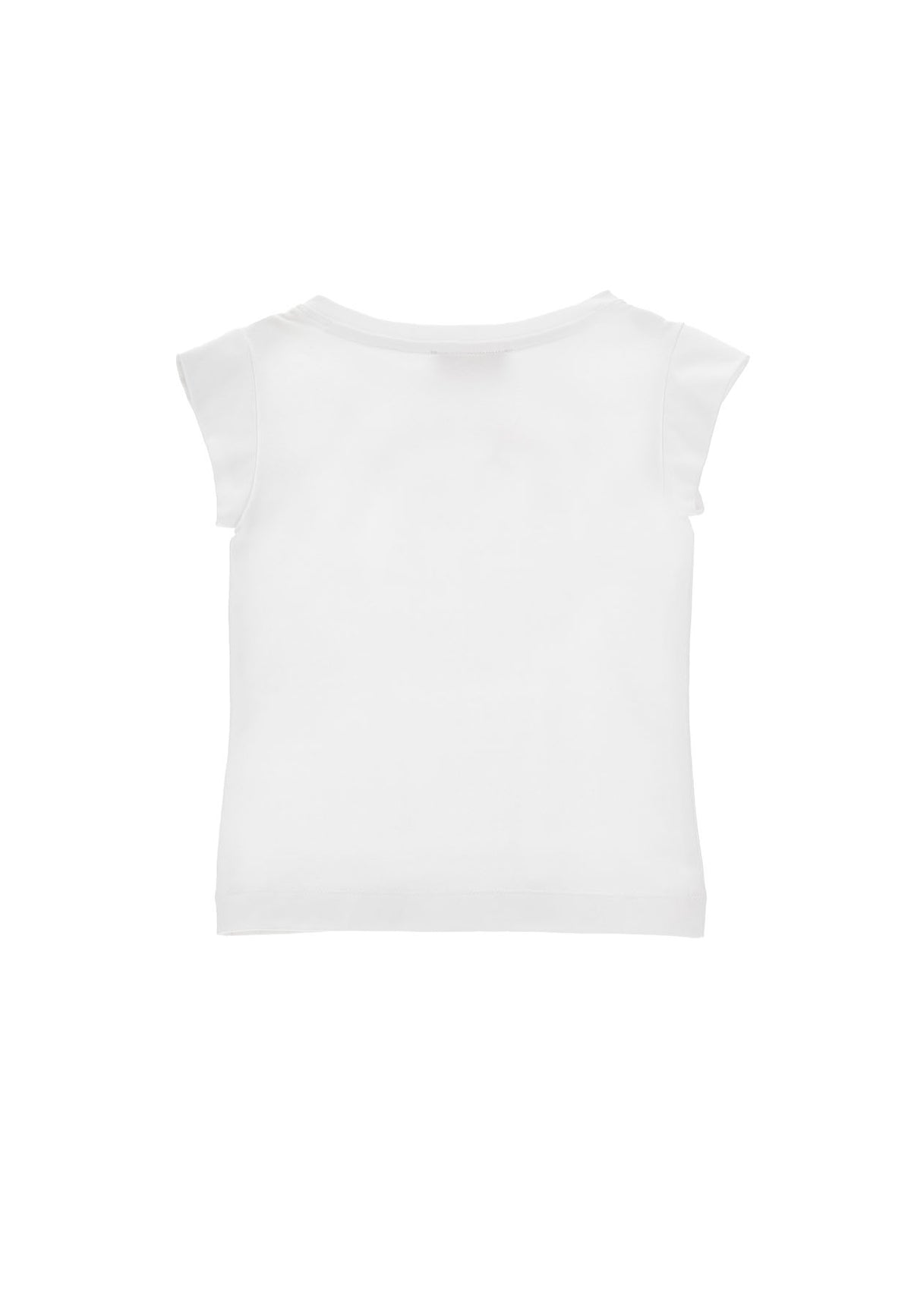 T-shirt bambina Monnalisa bianca in jersey di cotone stretch