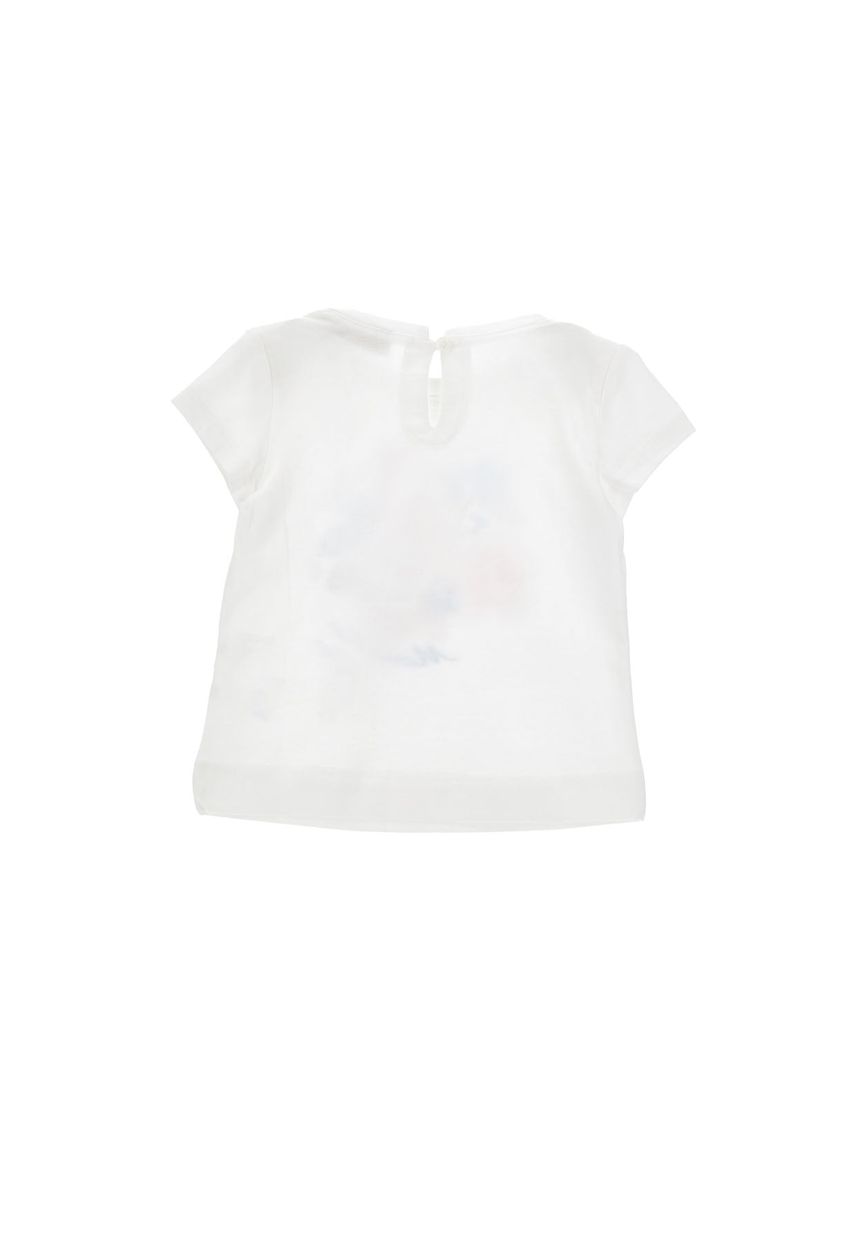 T-shirt bambina Monnalisa bianca in jersey di cotone