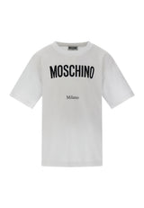 Maxi t-shirt bambino Moschino Kids bianca in cotone