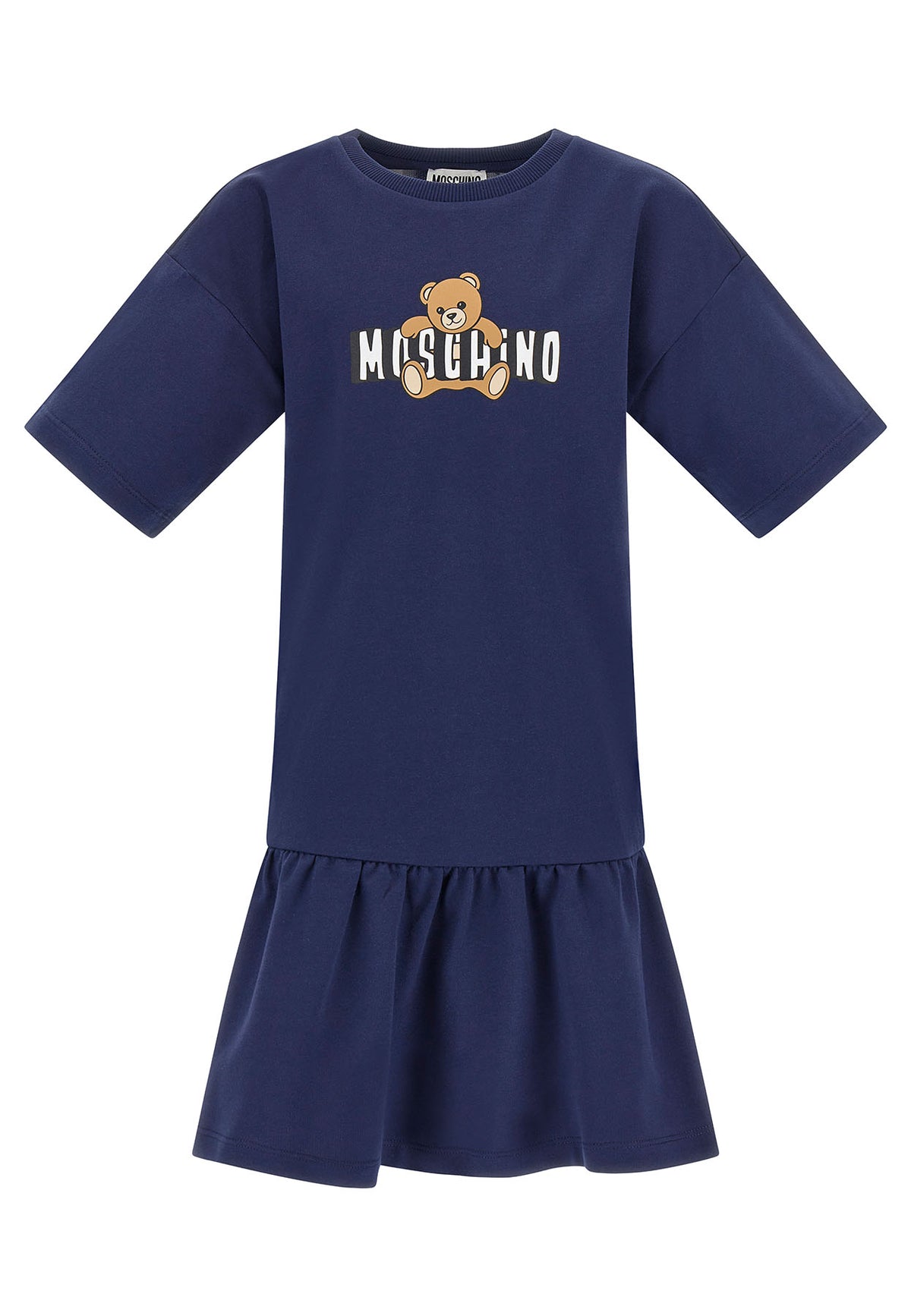 Vestito bambina Moschino Kids blu in cotone