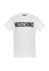 T-shirt bambino Moschino Kids bianca in cotone
