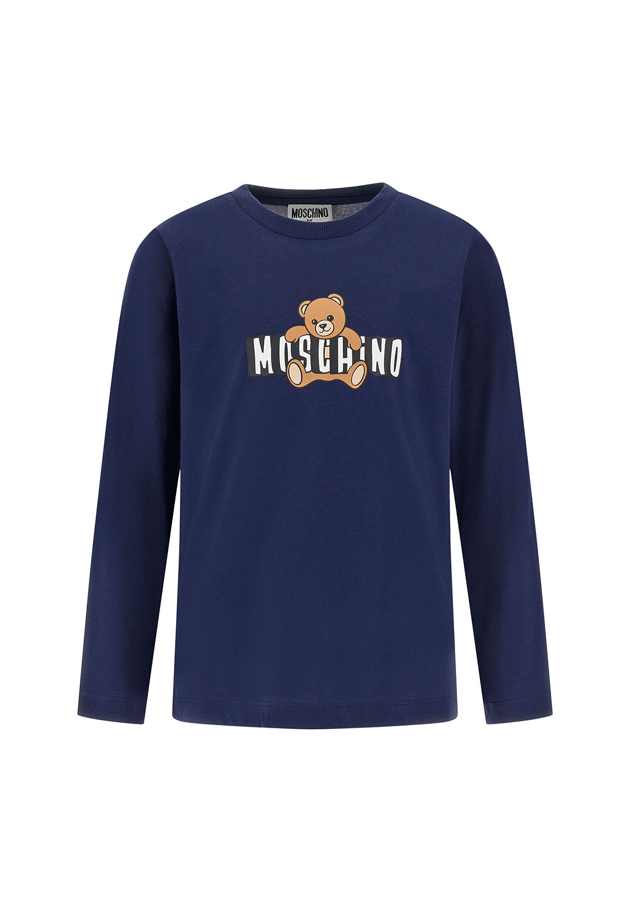 T-shirt bambino Moschino Kids blu in cotone | ViaMonte Shop