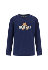 T-shirt bambino Moschino Kids blu in cotone | ViaMonte Shop