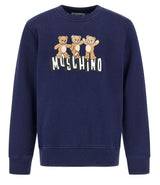 Felpa bambino Moschino Kids blu in cotone | ViaMonte Shop