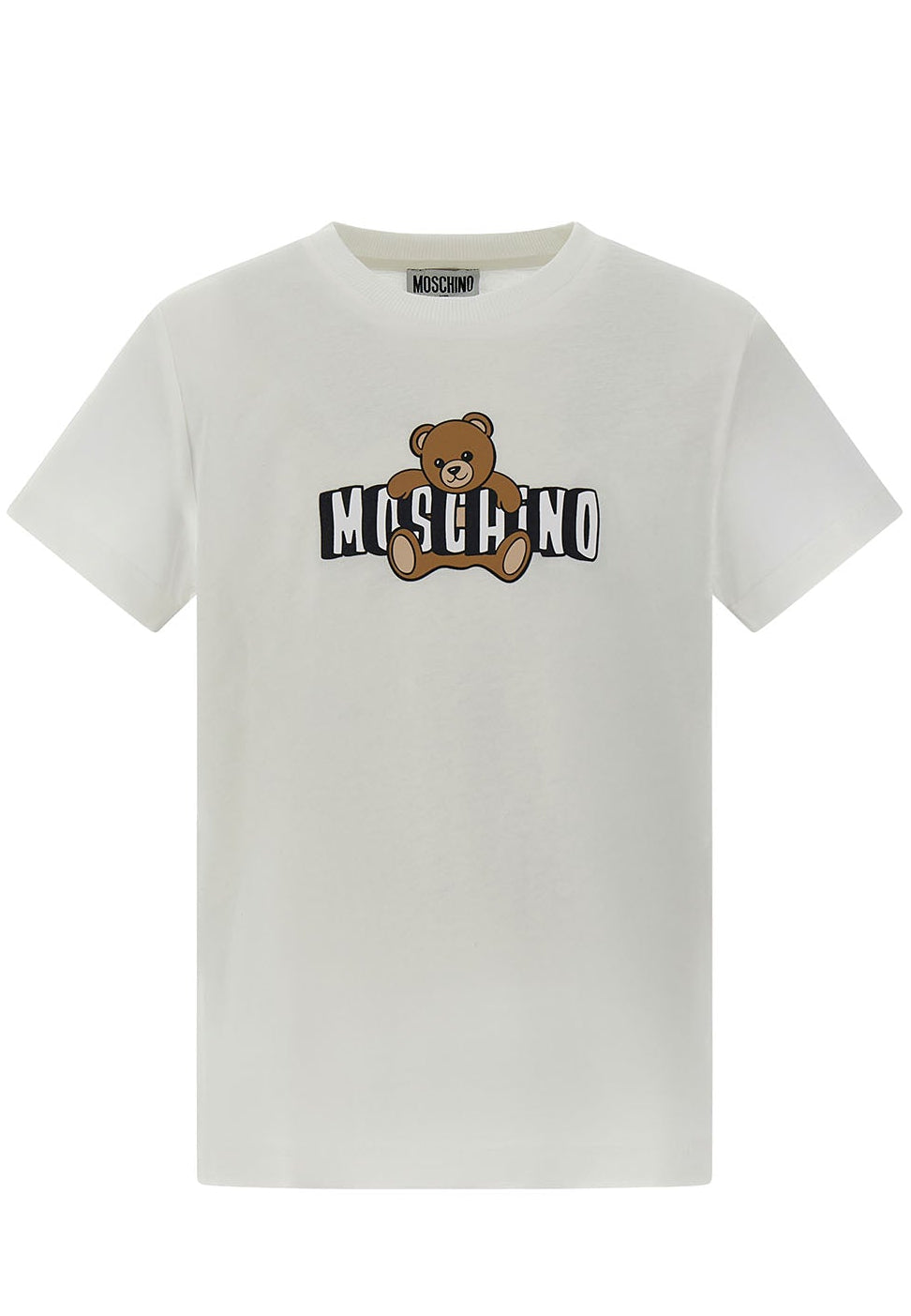 T-shirt bambino Moschino Kids bianca in cotone