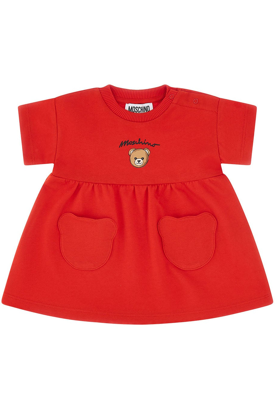 Vestito bambina Moschino Kids rosso in cotone