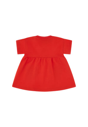Vestito bambina Moschino Kids rosso in cotone