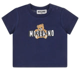 T-shirt bambino Moschino Kids blu in cotone