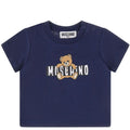 T-shirt neonato Moschino Kids blu in cotone
