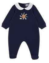 Coordinato neonato Moschino kids blu in cotone
