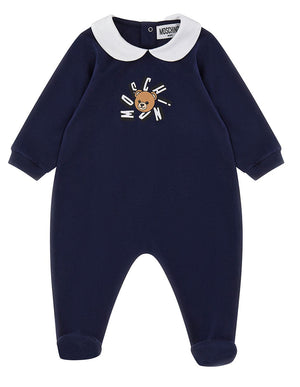 Coordinato neonato Moschino kids blu in cotone