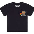T-shirt bambino Moschino Kids nera in cotone