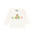 T-shirt neonato Moschino Kids bianca in cotone | ViaMonte Shop