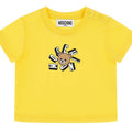 T-shirt bambino Moschino Kids gialla in cotone
