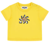 T-shirt bambino Moschino Kids gialla in cotone