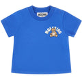 T-shirt bambino Moschino Kids bluette in cotone