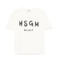 T-shirt bambino MSGM bianca in cotone | ViaMonte Shop