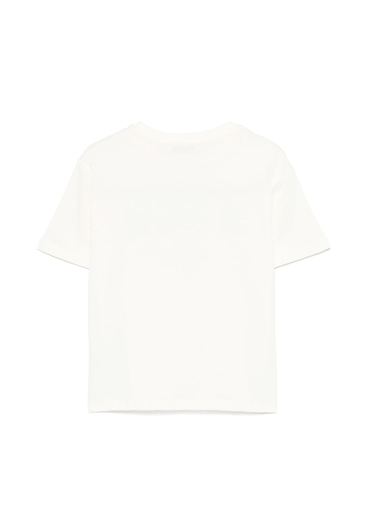 T-shirt bambino MSGM bianca in cotone | ViaMonte Shop