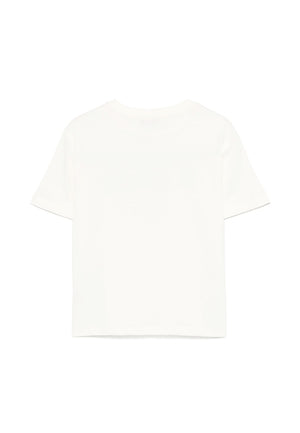 T-shirt bambino MSGM bianca in cotone | ViaMonte Shop