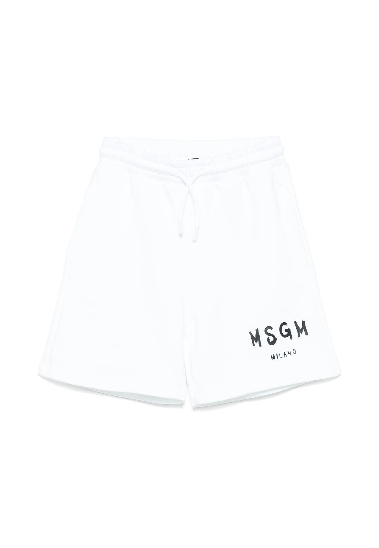 Bermuda bambino MSGM bianco in cotone | ViaMonte Shop