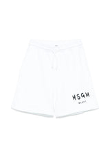 Bermuda bambino MSGM bianco in cotone | ViaMonte Shop