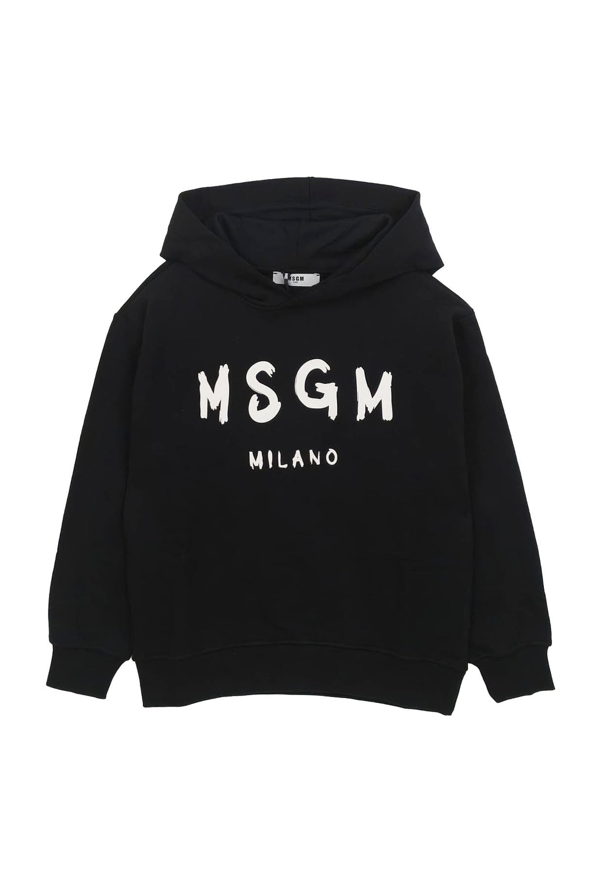 Felpa bambino MSGM nera in cotone | ViaMonte Shop
