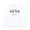 Felpa MSGM unisex bianca in cotone | ViaMonte Shop