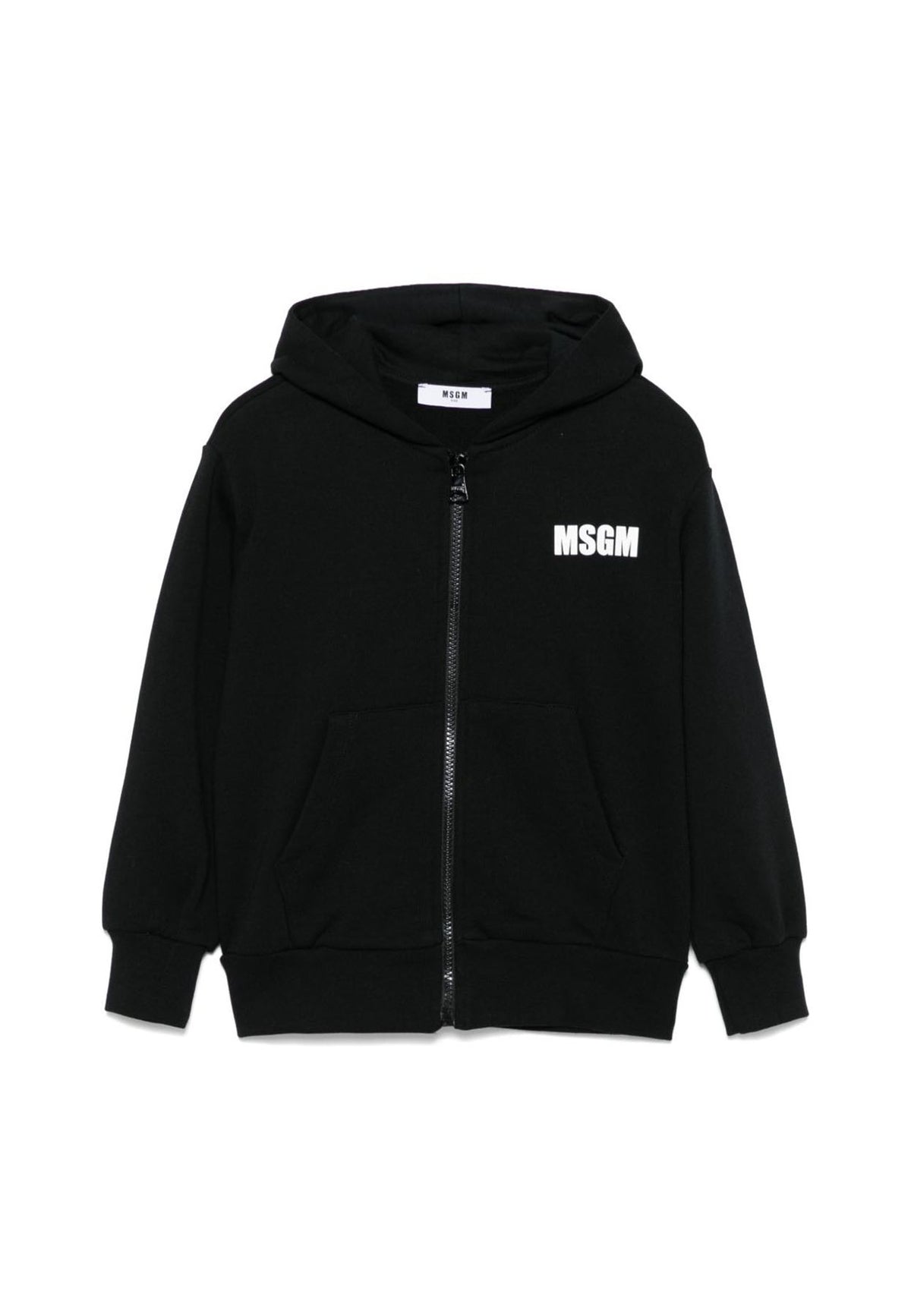 Felpa bambino MSGM nera in cotone | ViaMonte Shop