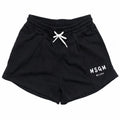 Shorts bambina MSGM nero in felpa di cotone | ViaMonte Shop