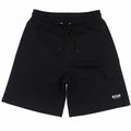 Bermuda bambino MSGM nero in felpa di cotone