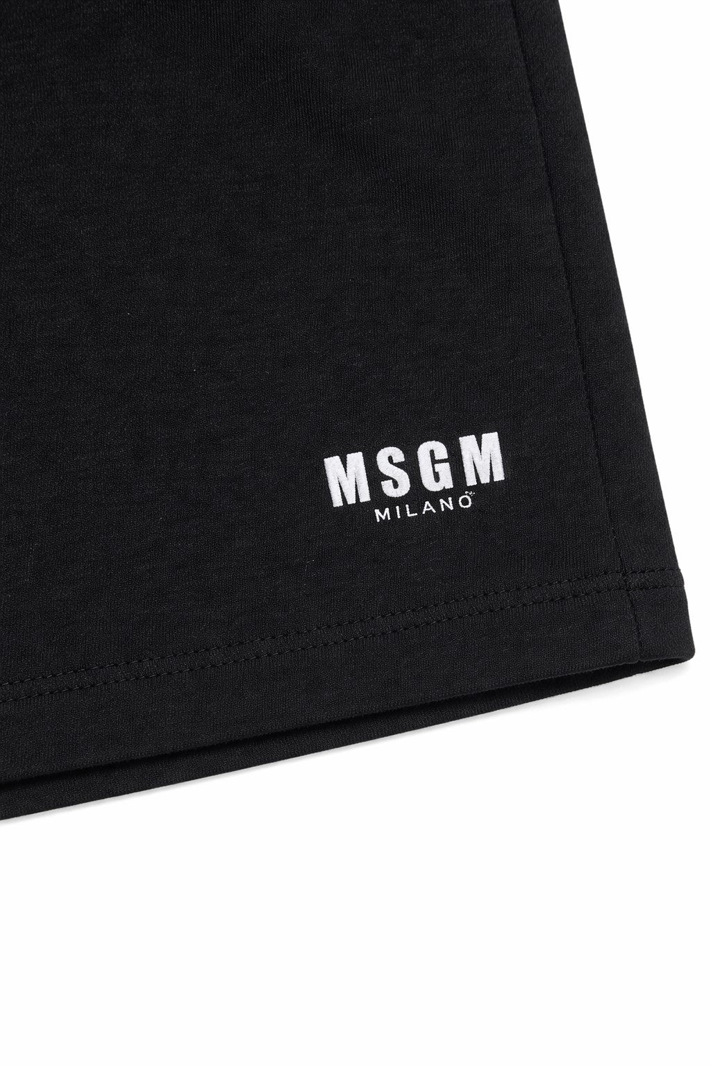 Bermuda bambino MSGM nero in felpa di cotone