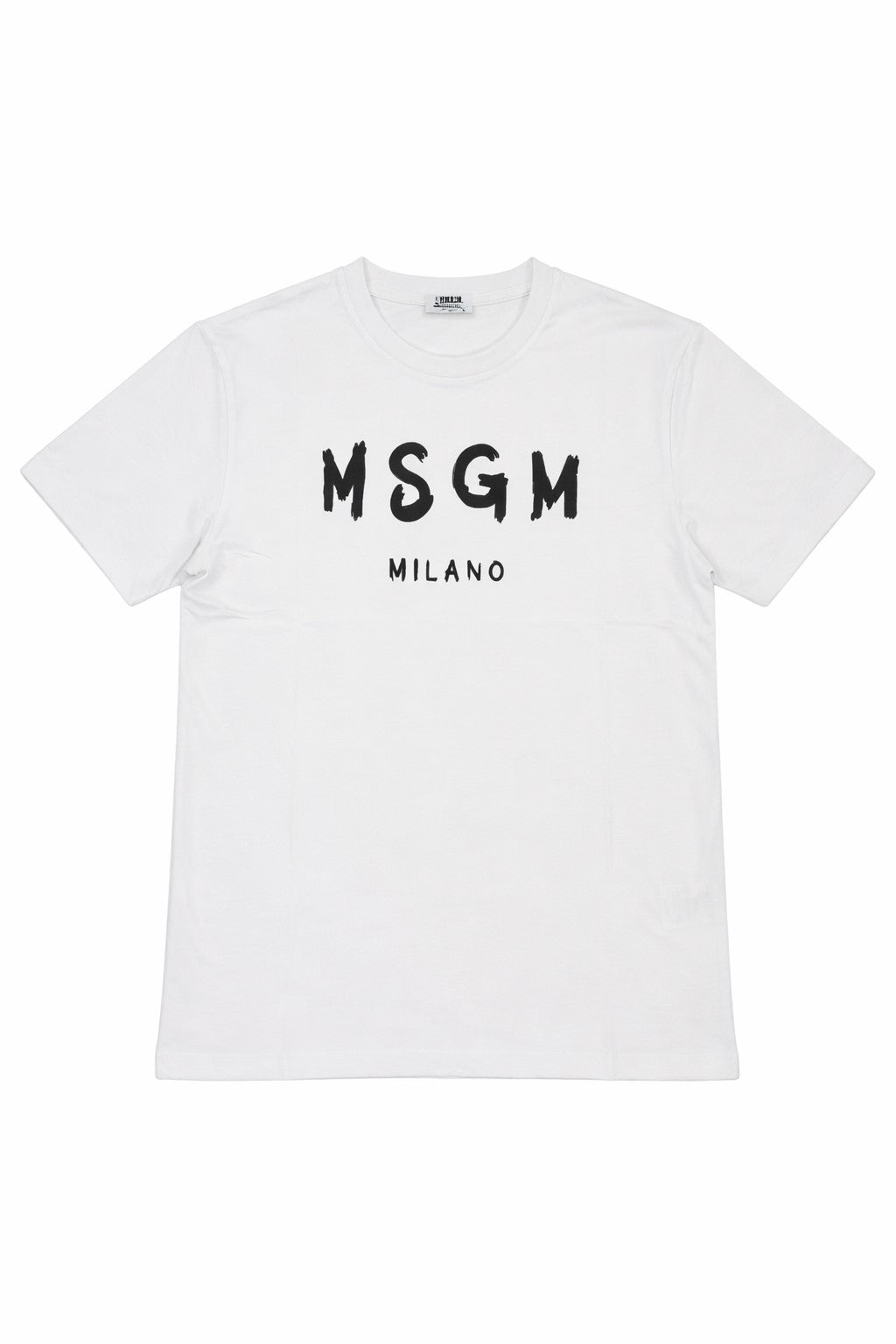 T-shirt bambino MSGM bianca in cotone