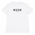 T-shirt bambino MSGM bianca in cotone