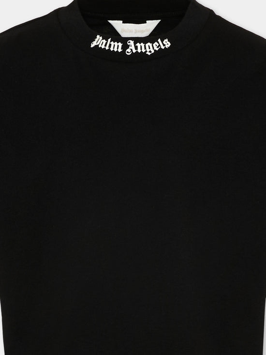 T-shirt bambino Palm Angels nera in cotone | ViaMonte Shop