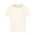 T-shirt bambino Palm Angels avorio in cotone | ViaMonte Shop