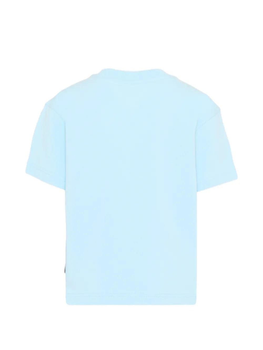 T-shirt bambino Palm Angels azzurra in jersey di cotone | ViaMonte Shop