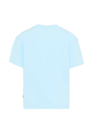 T-shirt bambino Palm Angels azzurra in jersey di cotone | ViaMonte Shop