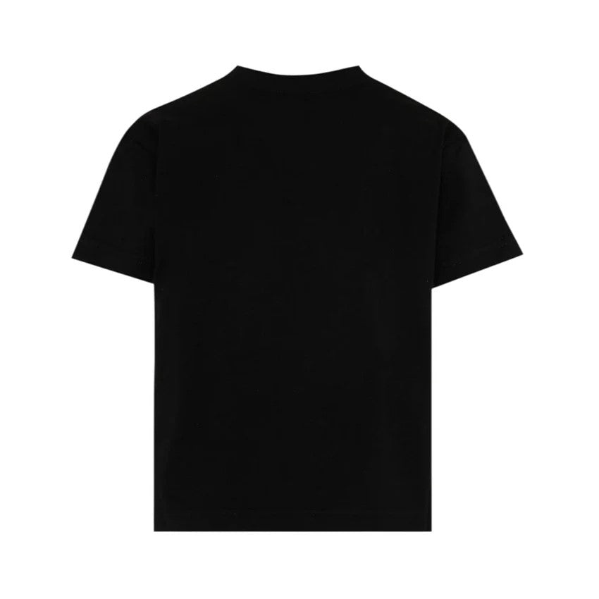 T-shirt bambino Palm Angels nera in jersey di cotone | ViaMonte Shop