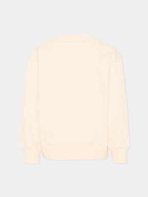 Felpa bambino Palm Angels avorio in cotone | ViaMonte Shop