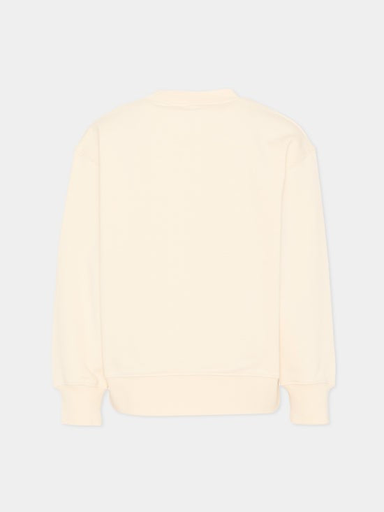 Felpa bambino Palm Angels avorio in cotone | ViaMonte Shop