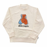 Felpa bambino Palm Angels avorio in cotone | ViaMonte Shop