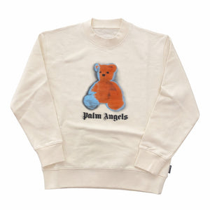 Felpa bambino Palm Angels avorio in cotone | ViaMonte Shop