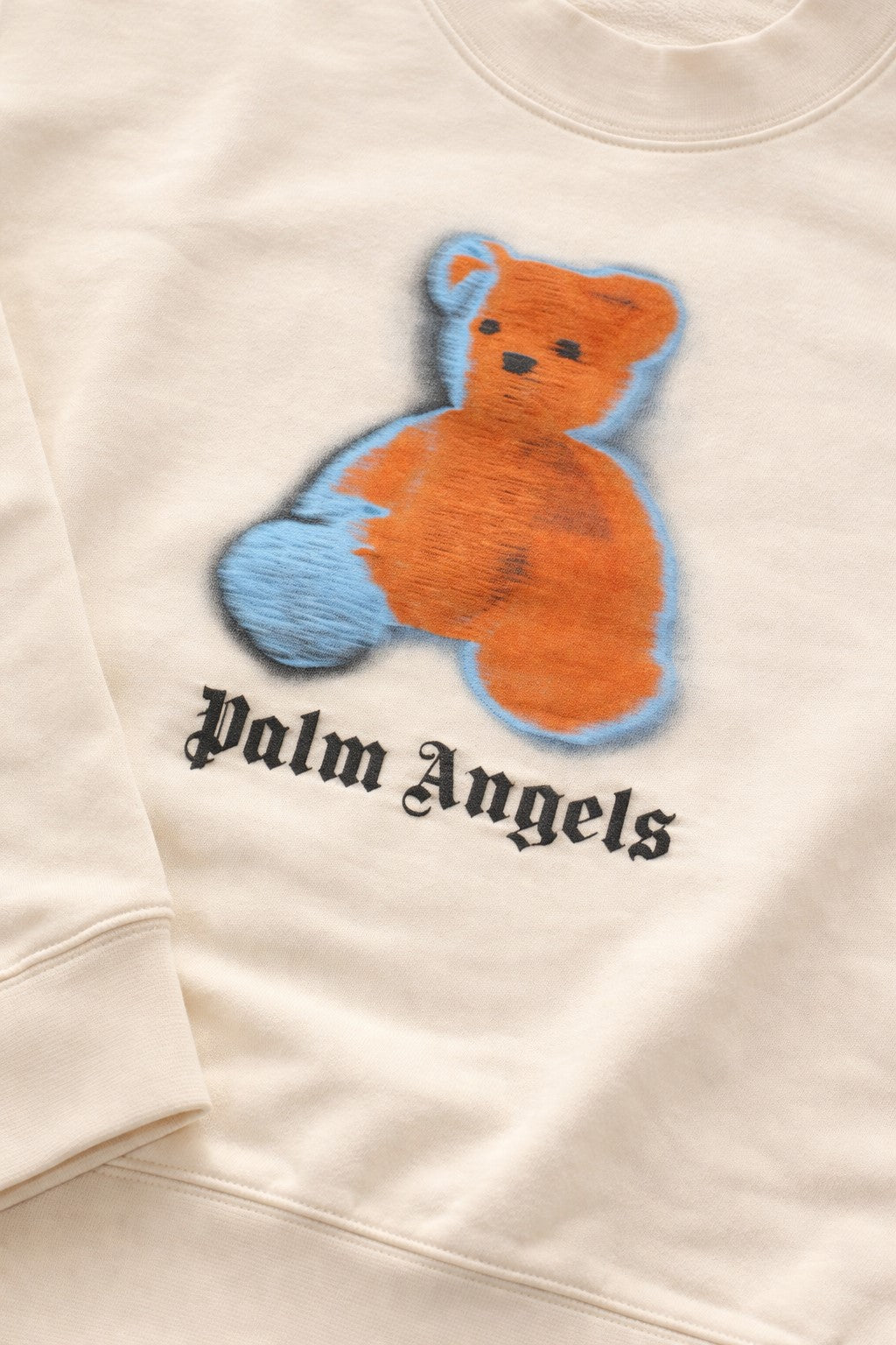 Felpa bambino Palm Angels avorio in cotone | ViaMonte Shop