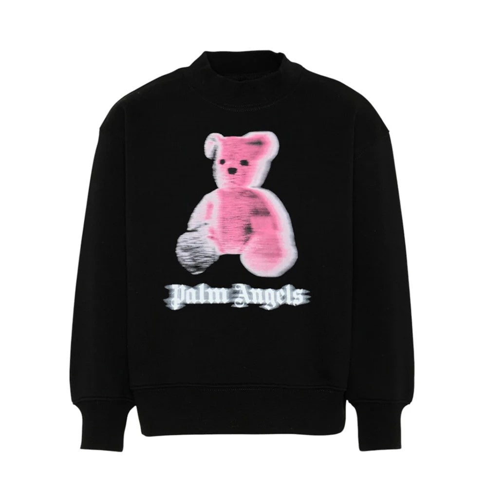 Felpa bambino Palm Angels nera in cotone | ViaMonte Shop