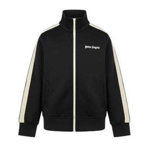 Felpa aperta bambino Palm Angels nera in in misto cotone | ViaMonte Shop